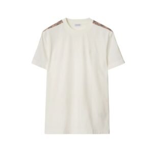 BURBERRY - Check Trim Cotton