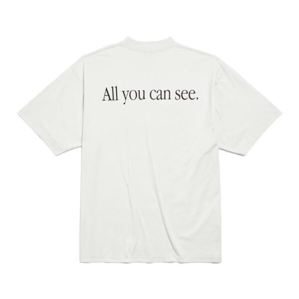 BALENCIAGA - Men's 360 Sunglasses T-shirt Medium Fit in Dirty White - Image 2