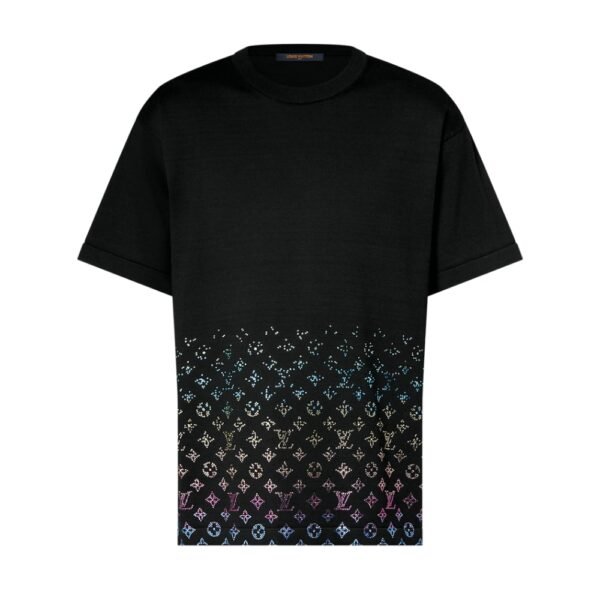 LOUIS VUITTON - Monogram Gradient Embellished Short-Sleeved Crewneck