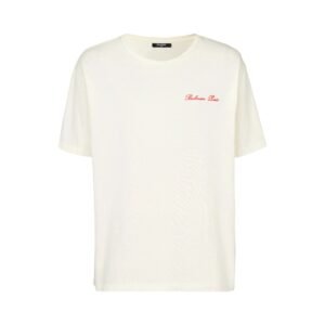 BALMAIN - logo-embroidered cotton T-shirt