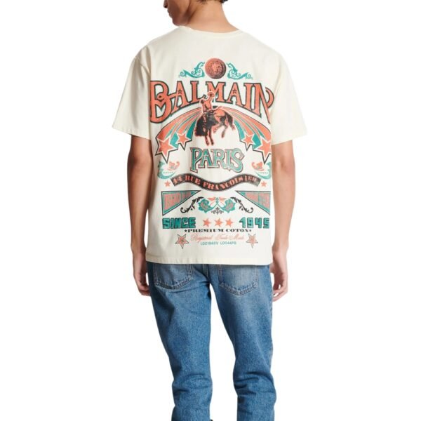 BALMAIN - logo-embroidered cotton T-shirt - Image 5