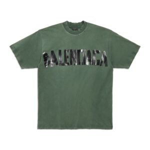 BALENCIAGA - New Tape Type T-shirt Medium Fit in Dark Green
