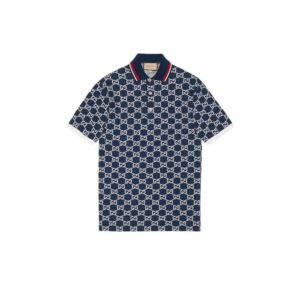 GUCCI - GG cotton jersey jacquard polo shirt