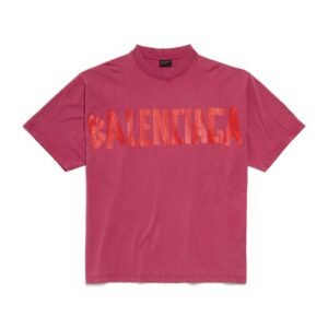 Balenciaga - Tape Type T-shirt Medium Fit in Rasberry