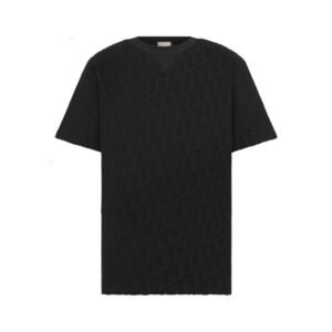 DIOR - Oblique Relaxed-Fit T-Shirt Black Terry Cotton Jacquard