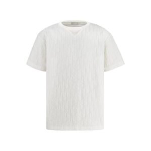 DIOR - Oblique Relaxed-Fit T-Shirt Off-White Terry Cotton Jacquard